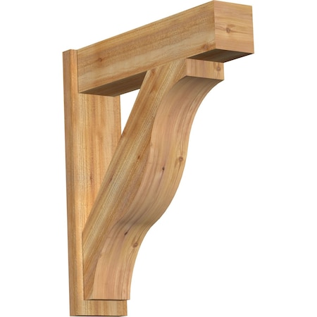 Ekena Millwork Funston Block Rough Sawn Outlooker, Western Red Cedar, 8"W x 32"D x 36"H OUT08X32X36FST05RWR